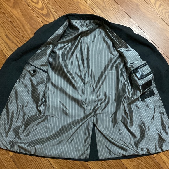 H&M men’s wool gray two button front jacket / blazer full lined  6 pockets 38R - Picture 10 of 15